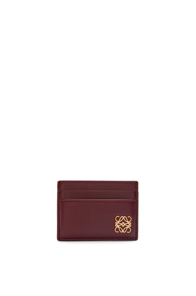 Puffer Anagram plain cardholder in shiny nappa calfskin