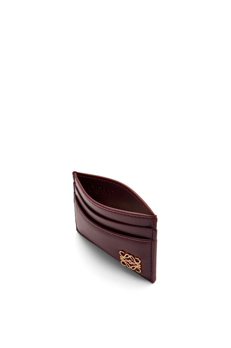 Puffer Anagram plain cardholder in shiny nappa calfskin