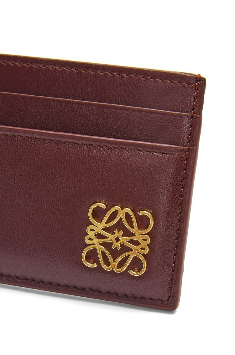Puffer Anagram plain cardholder in shiny nappa calfskin