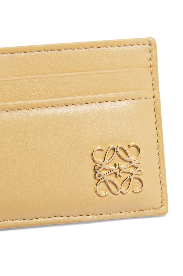 Puffer Anagram plain cardholder in shiny nappa calfskin