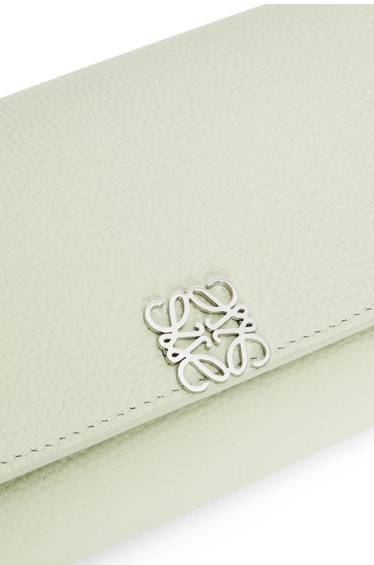 Anagram continental wallet in pebble grain calfskin