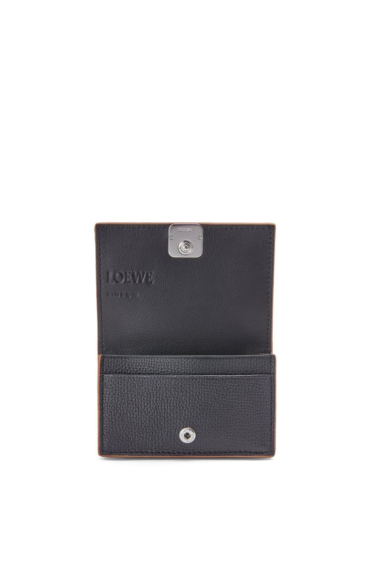 Anagram business cardholder in pebble grain calfskin