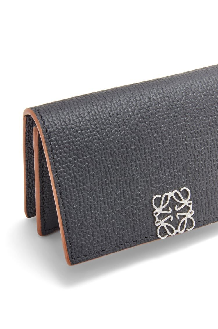 Anagram business cardholder in pebble grain calfskin
