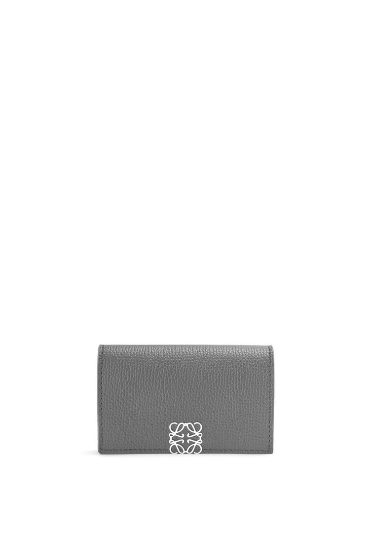 Anagram business cardholder in pebble grain calfskin