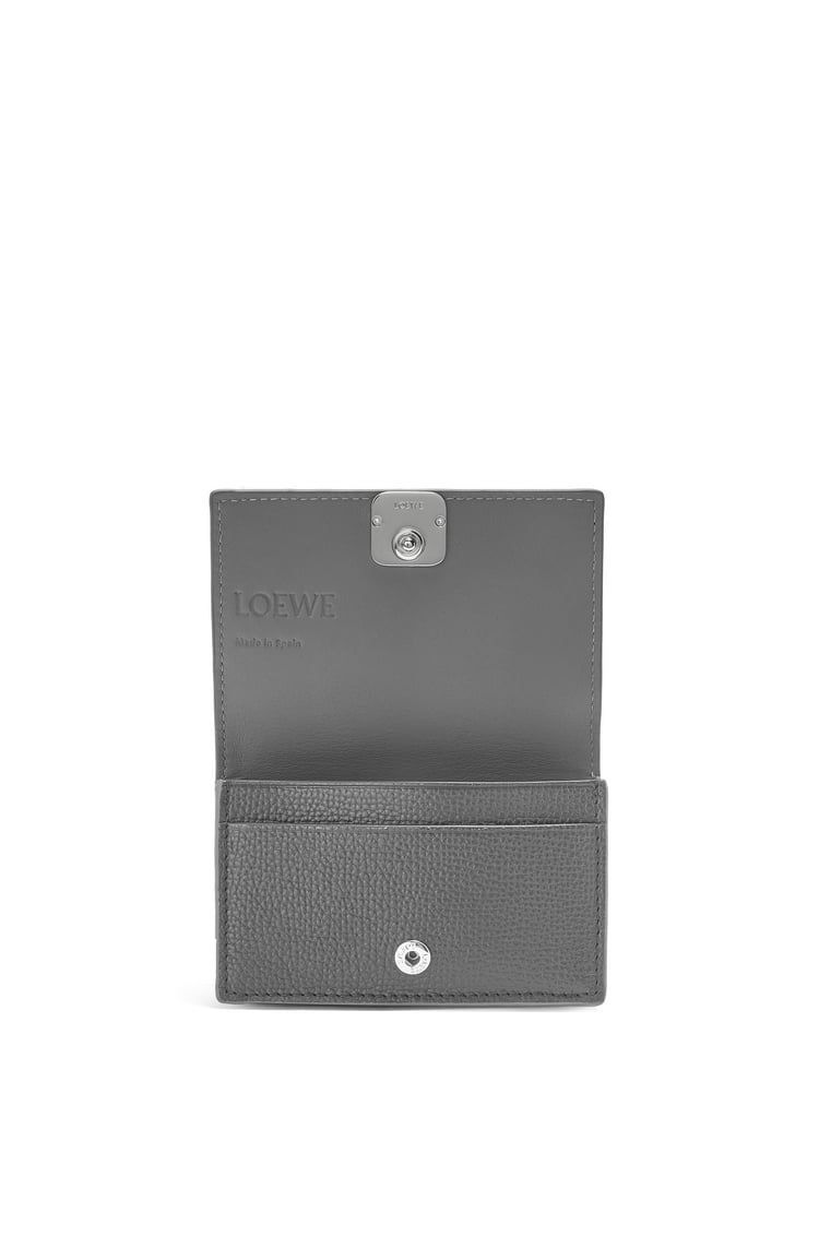 Anagram business cardholder in pebble grain calfskin