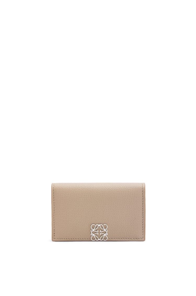 Anagram business cardholder in pebble grain calfskin