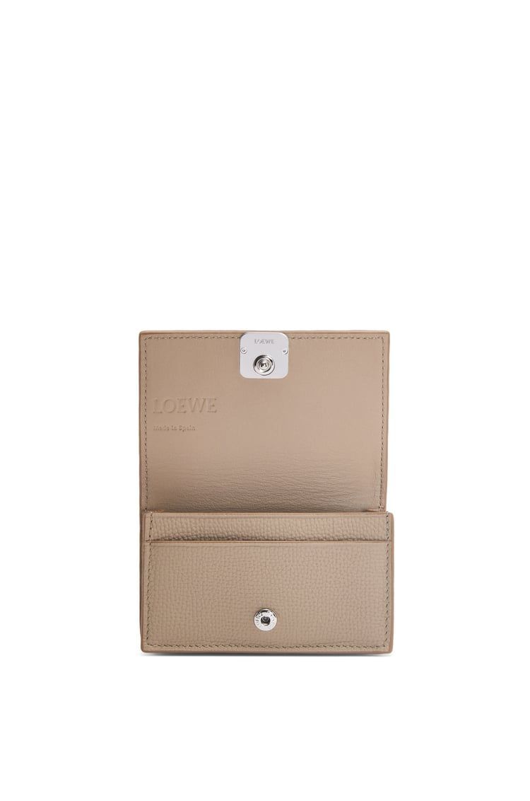 Anagram business cardholder in pebble grain calfskin