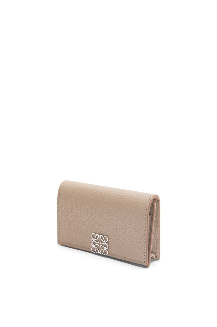 Anagram business cardholder in pebble grain calfskin