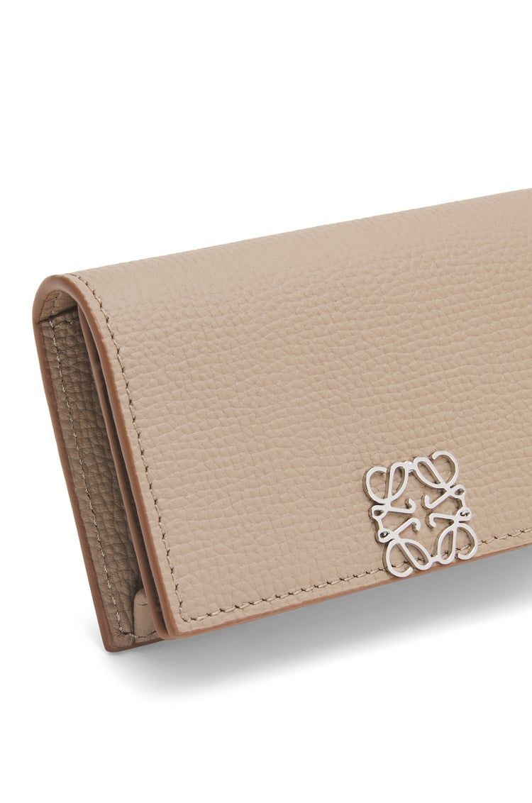 Anagram business cardholder in pebble grain calfskin