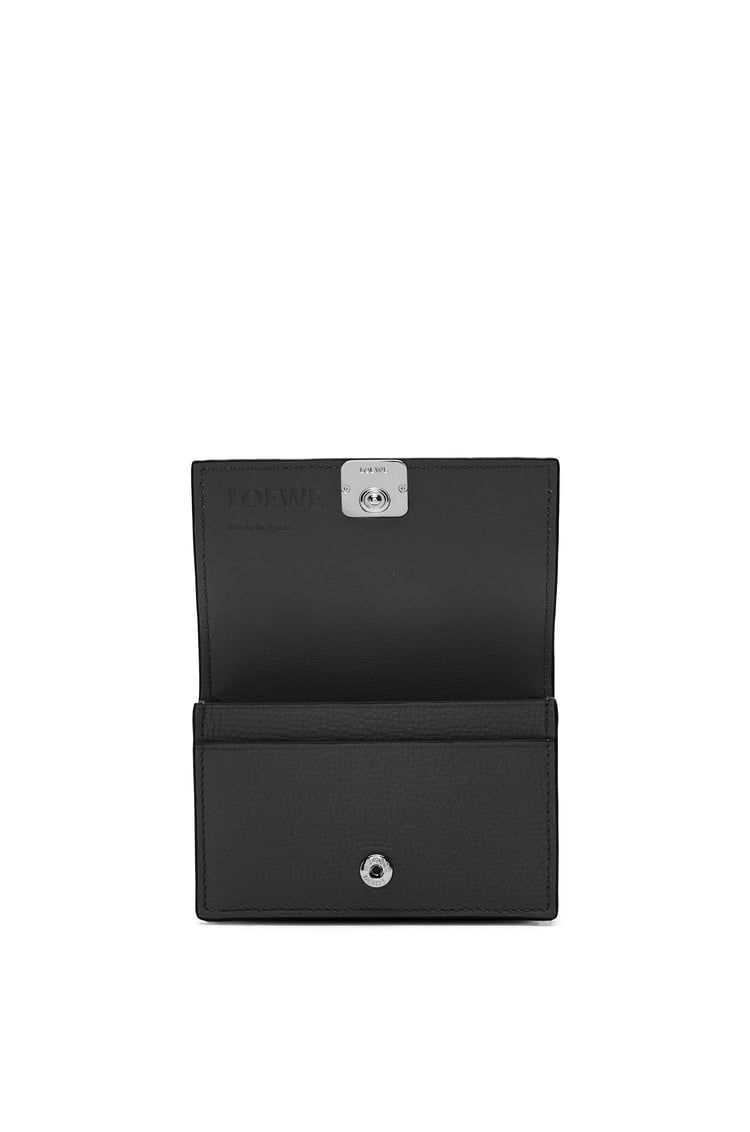 Anagram business cardholder in pebble grain calfskin
