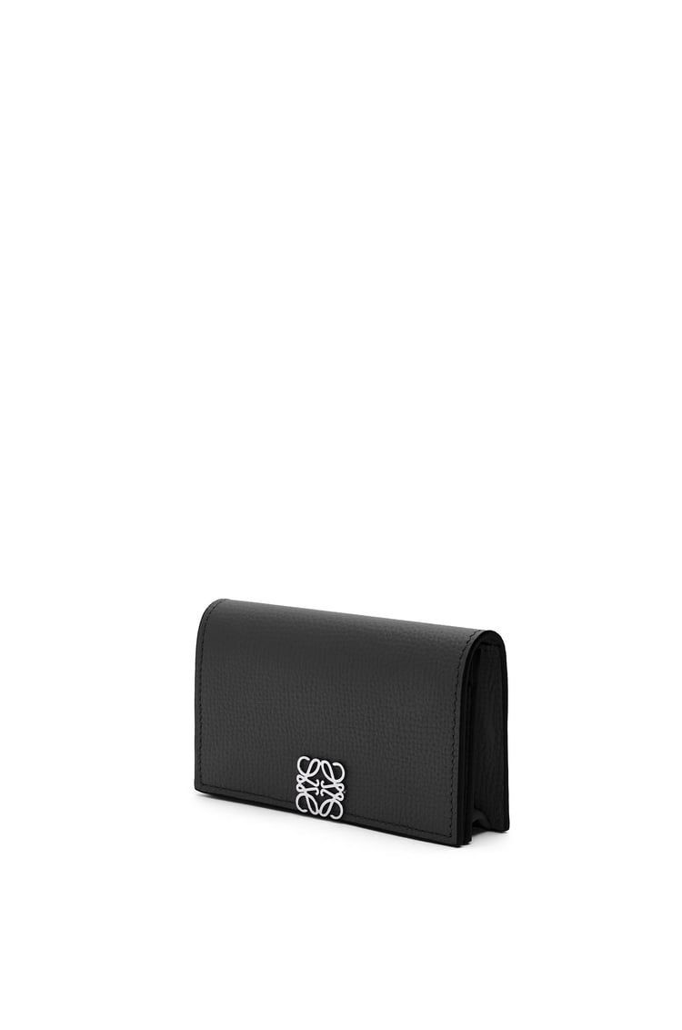 Anagram business cardholder in pebble grain calfskin