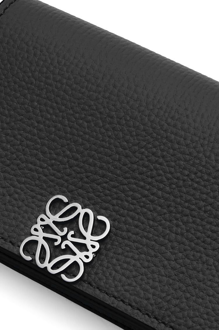 Anagram business cardholder in pebble grain calfskin