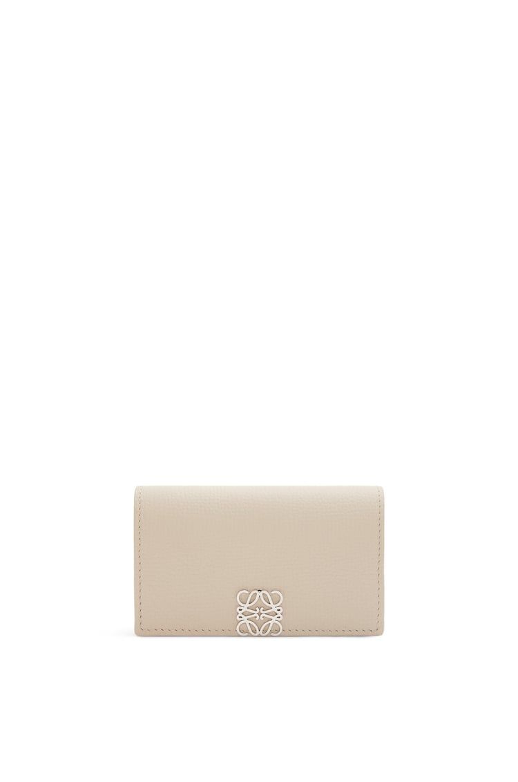 Anagram business cardholder in pebble grain calfskin