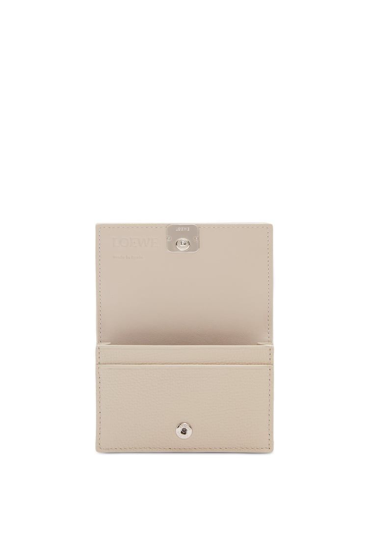 Anagram business cardholder in pebble grain calfskin