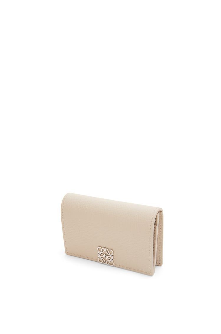 Anagram business cardholder in pebble grain calfskin