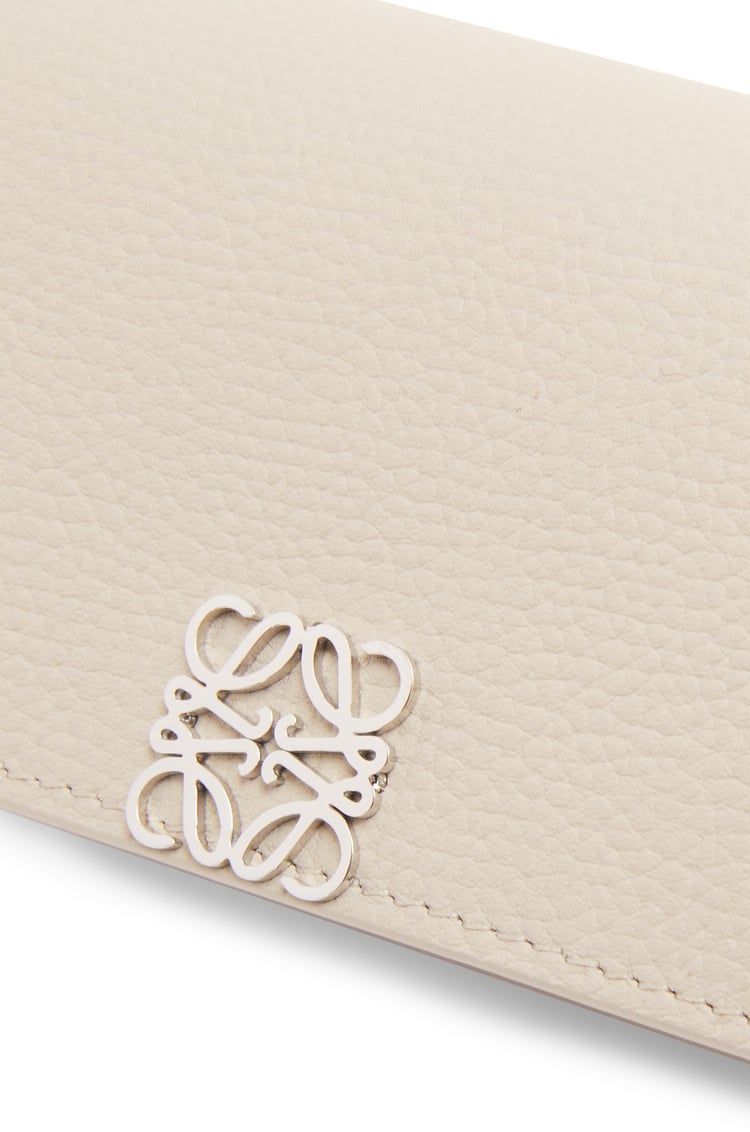 Anagram business cardholder in pebble grain calfskin