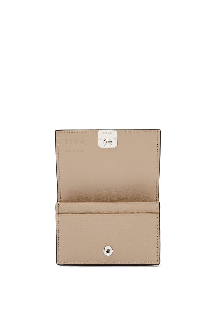 Anagram business cardholder in pebble grain calfskin