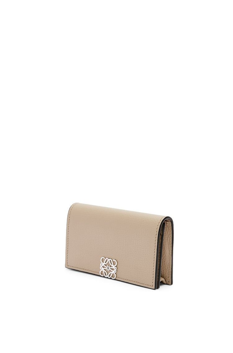 Anagram business cardholder in pebble grain calfskin