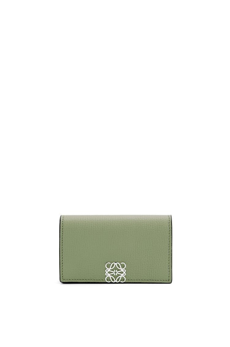 Anagram business cardholder in pebble grain calfskin