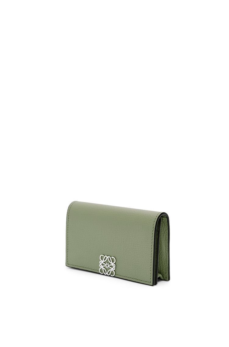Anagram business cardholder in pebble grain calfskin