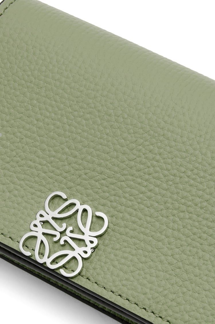Anagram business cardholder in pebble grain calfskin