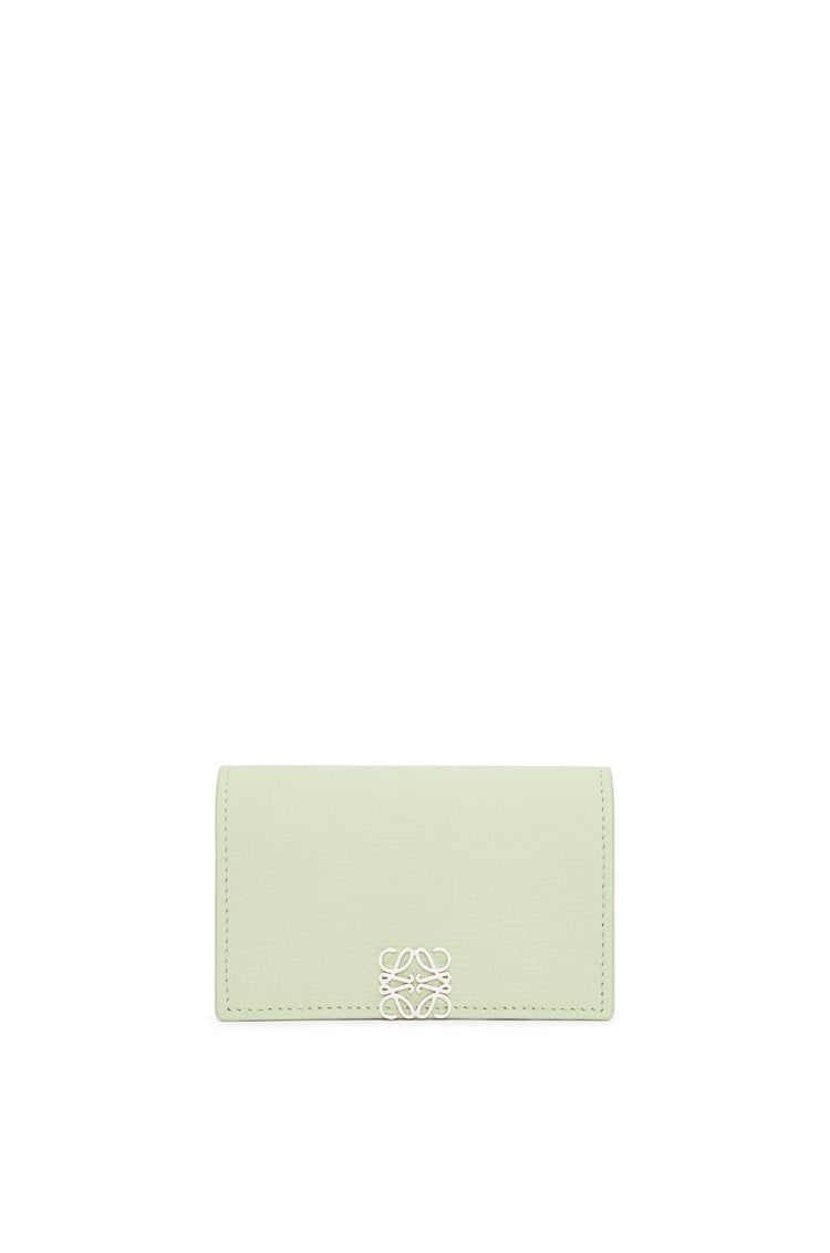 Anagram business cardholder in pebble grain calfskin