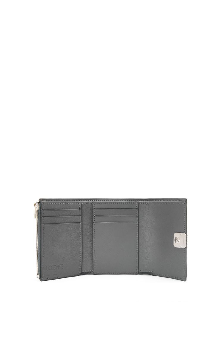 Anagram small vertical wallet in pebble grain calfskin