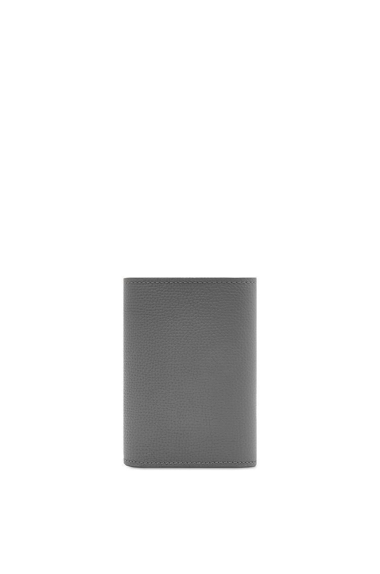 Anagram small vertical wallet in pebble grain calfskin