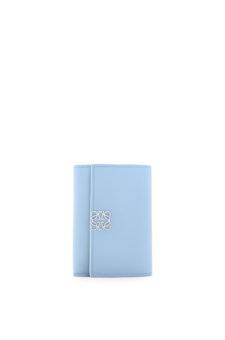 Anagram small vertical wallet in pebble grain calfskin