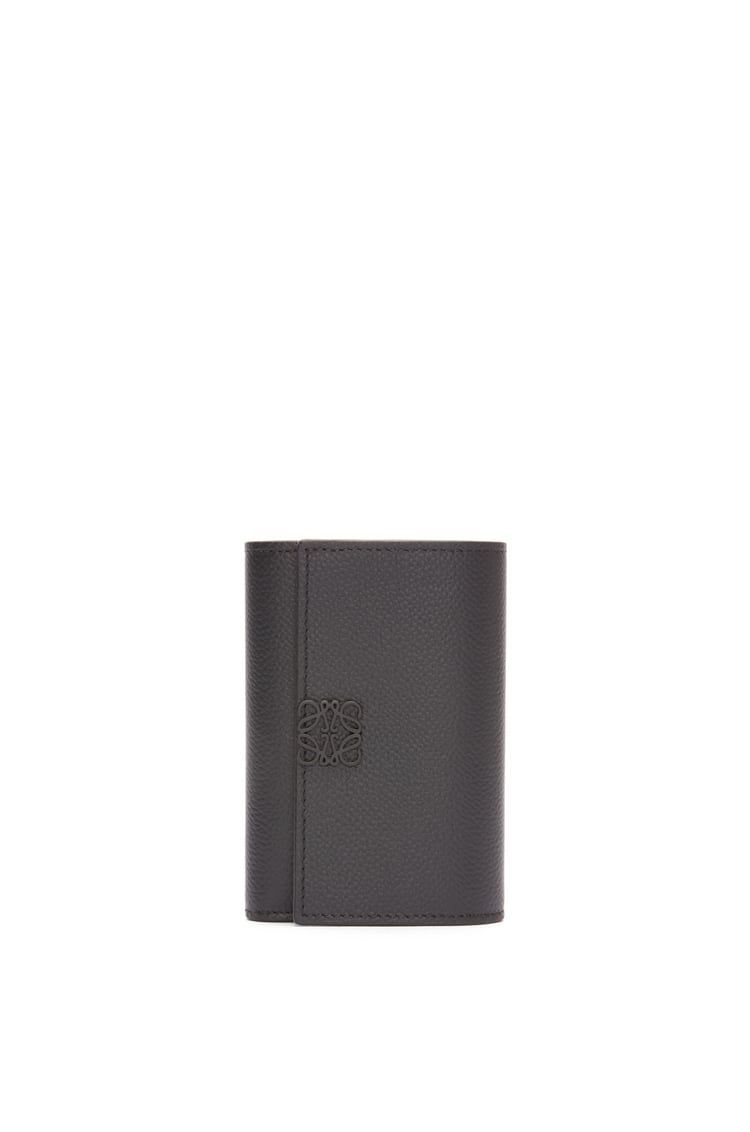 Anagram small vertical wallet in pebble grain calfskin
