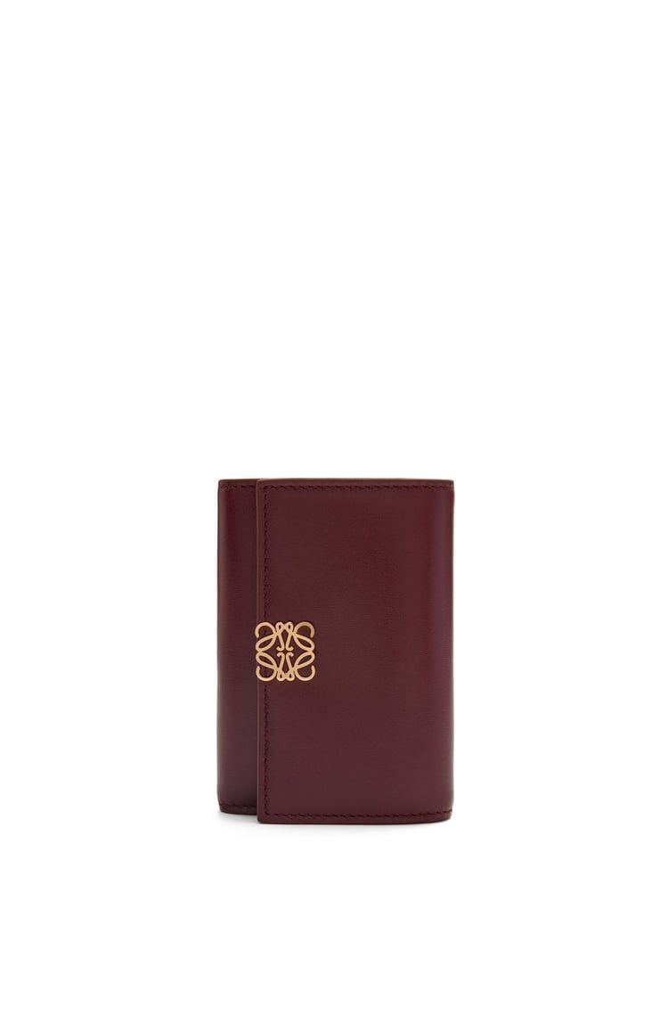 Puffer Anagram small vertical wallet in shiny nappa calfskin