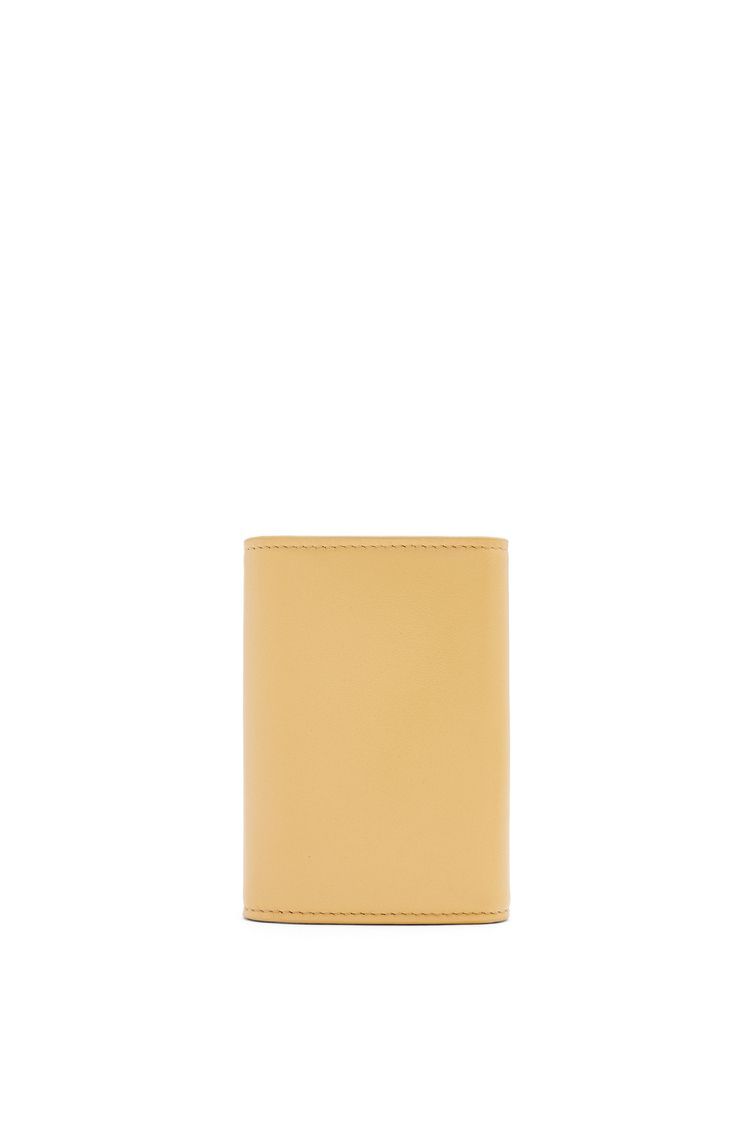 Puffer Anagram small vertical wallet in shiny nappa calfskin