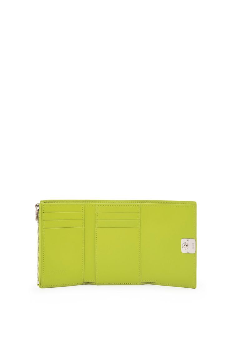 Anagram small vertical wallet in pebble grain calfskin