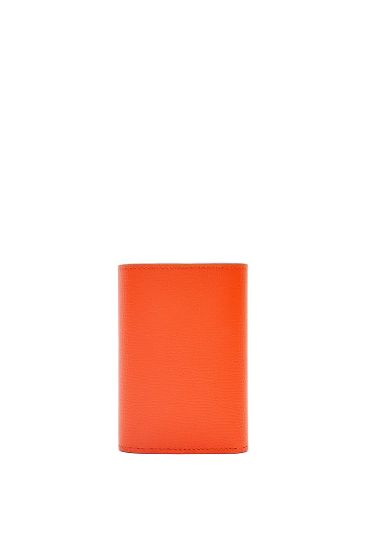 Anagram small vertical wallet in pebble grain calfskin