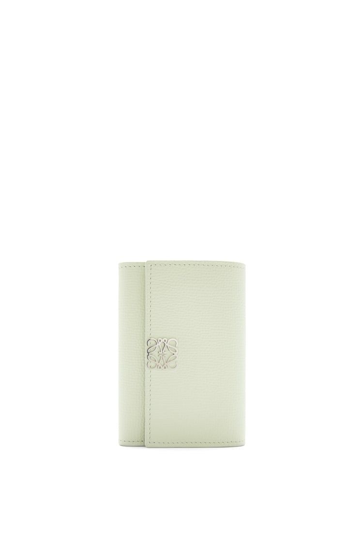 Anagram small vertical wallet in pebble grain calfskin