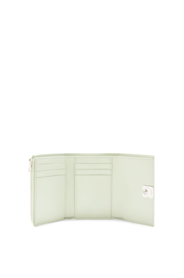 Anagram small vertical wallet in pebble grain calfskin