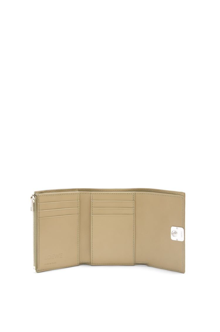 Anagram small vertical wallet in pebble grain calfskin