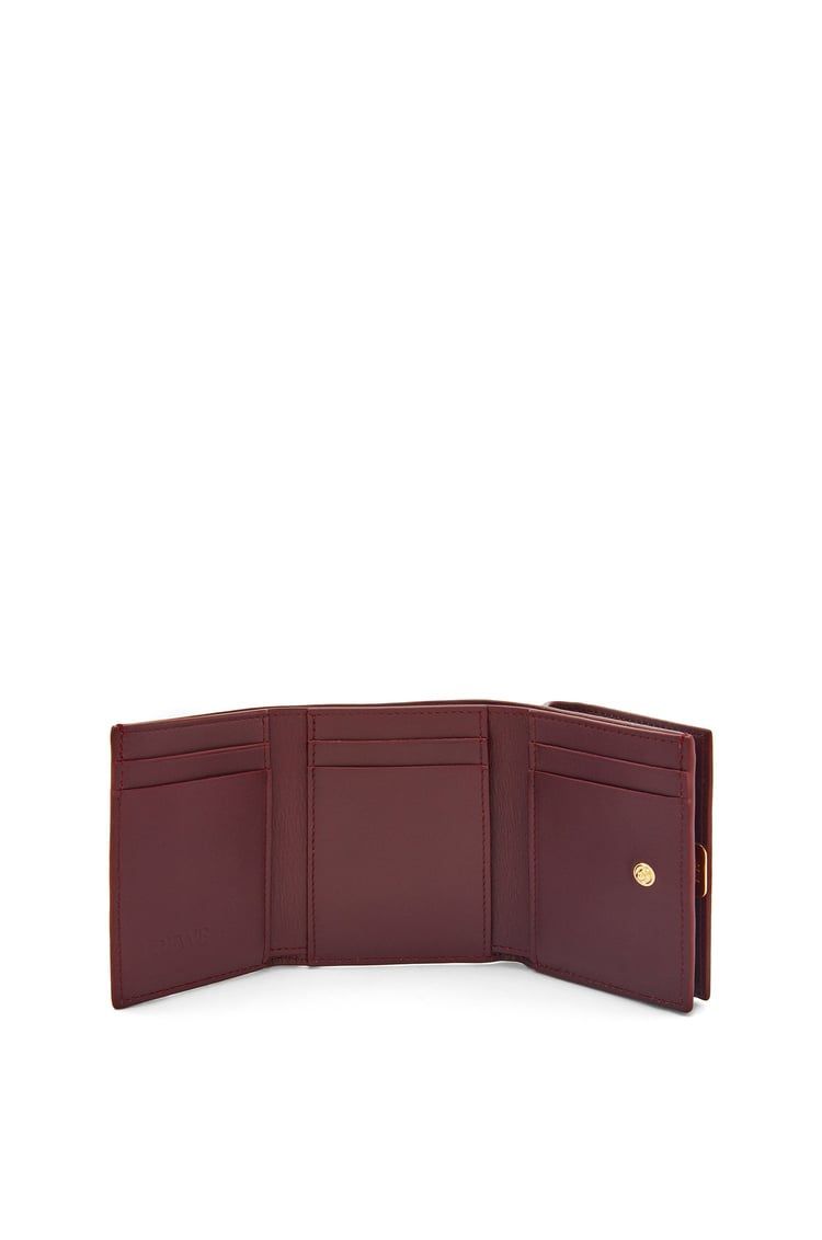 Puffer Anagram trifold wallet in shiny nappa calfskin