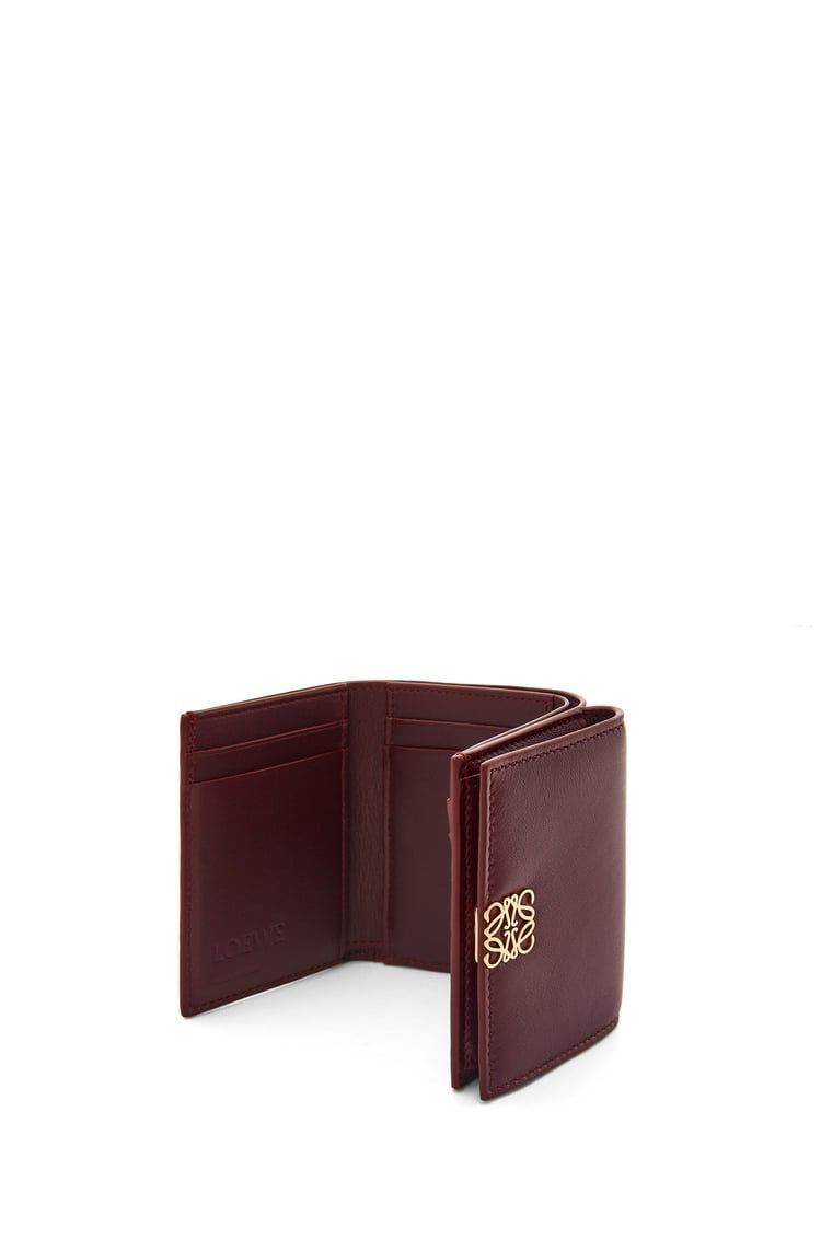 Puffer Anagram trifold wallet in shiny nappa calfskin