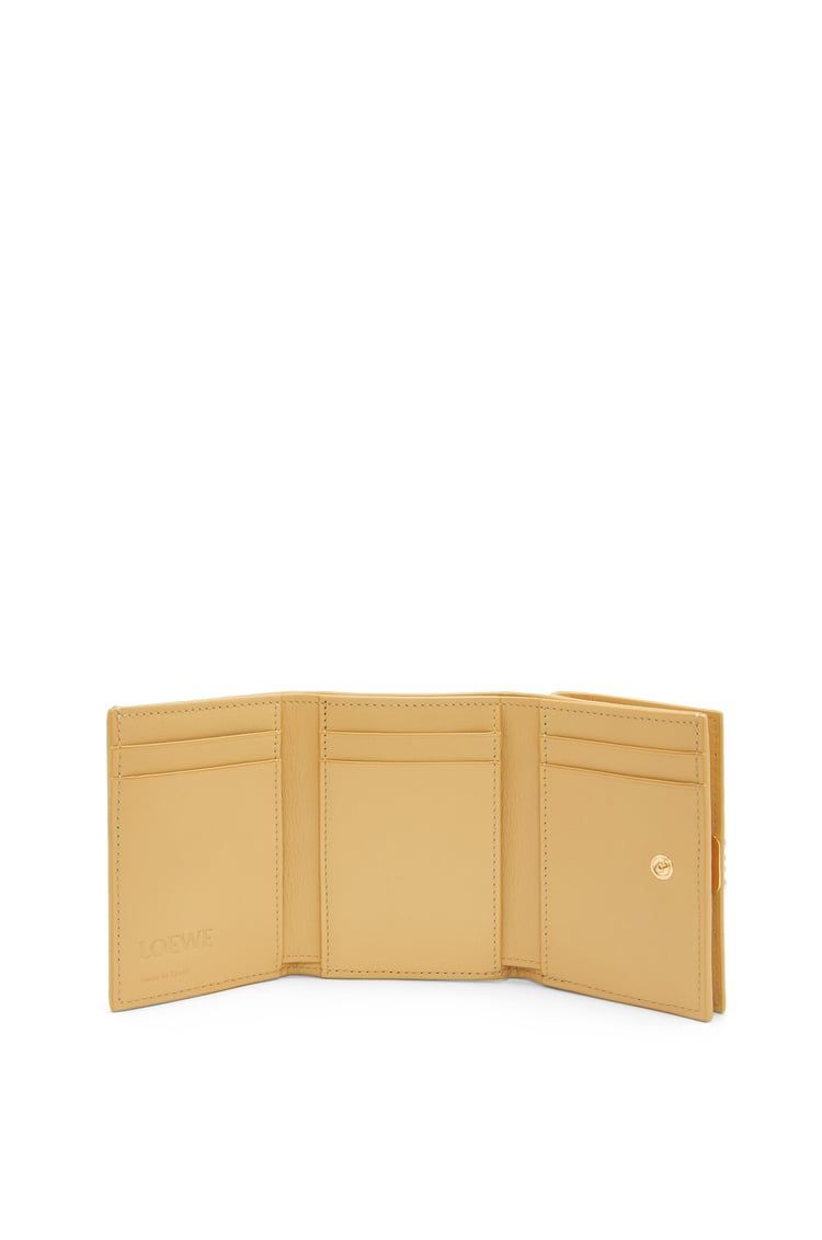 Puffer Anagram trifold wallet in shiny nappa calfskin