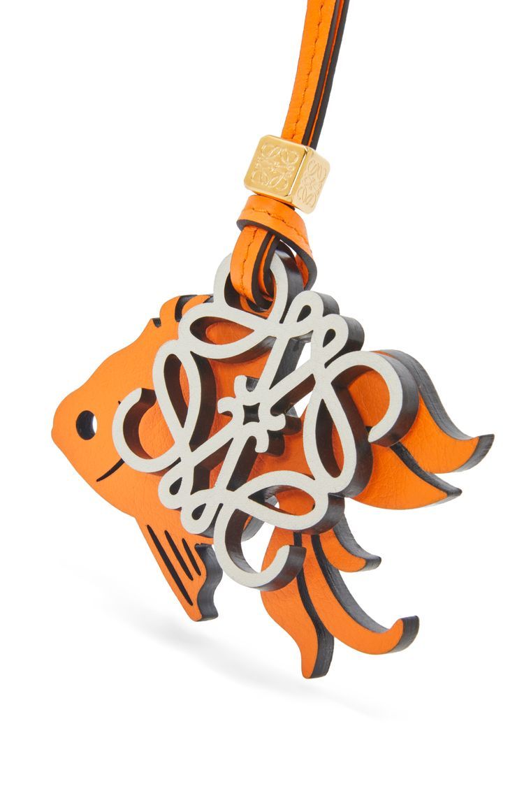 Fish charm in classic calfskin