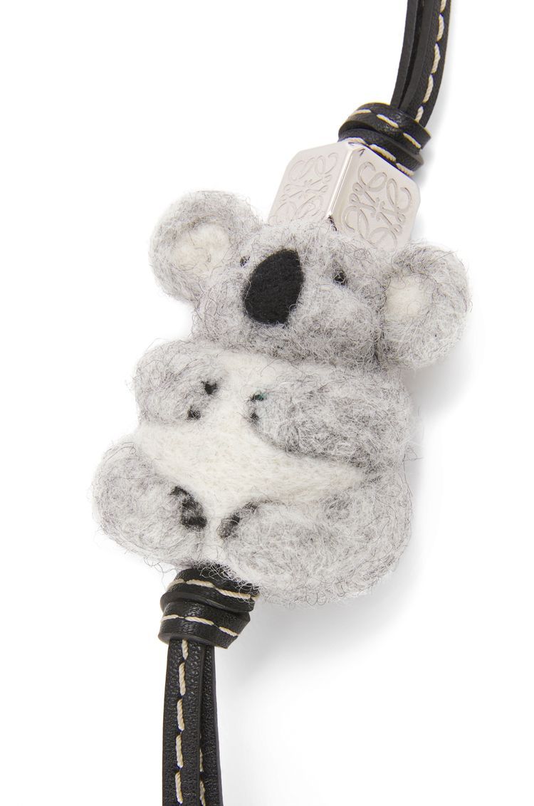 Koala charm in felt and calfskin