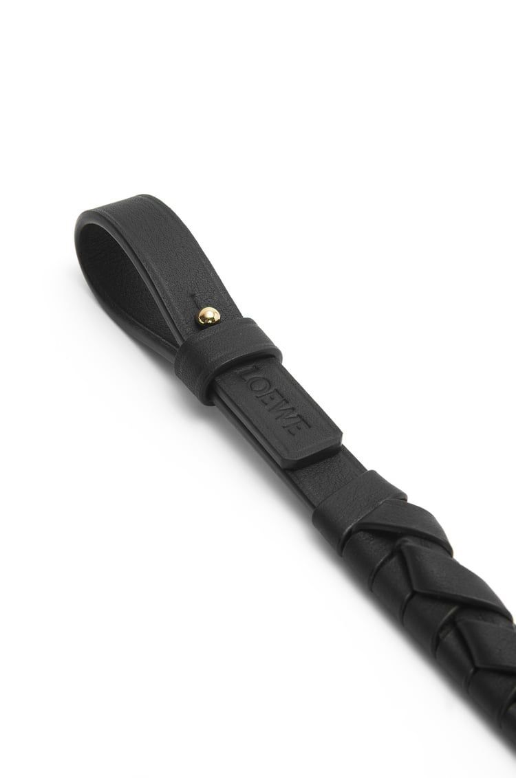 Woven spiral strap in classic calfskin
