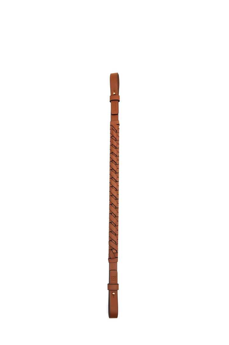 Woven spiral strap in classic calfskin