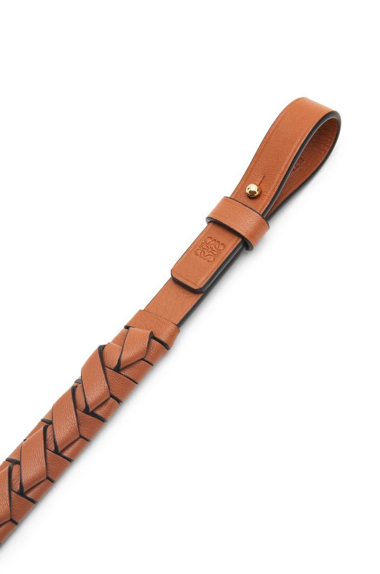 Woven spiral strap in classic calfskin
