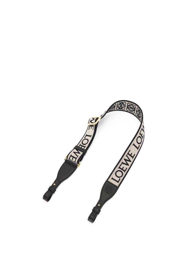 Anagram loop strap in jacquard and calfskin