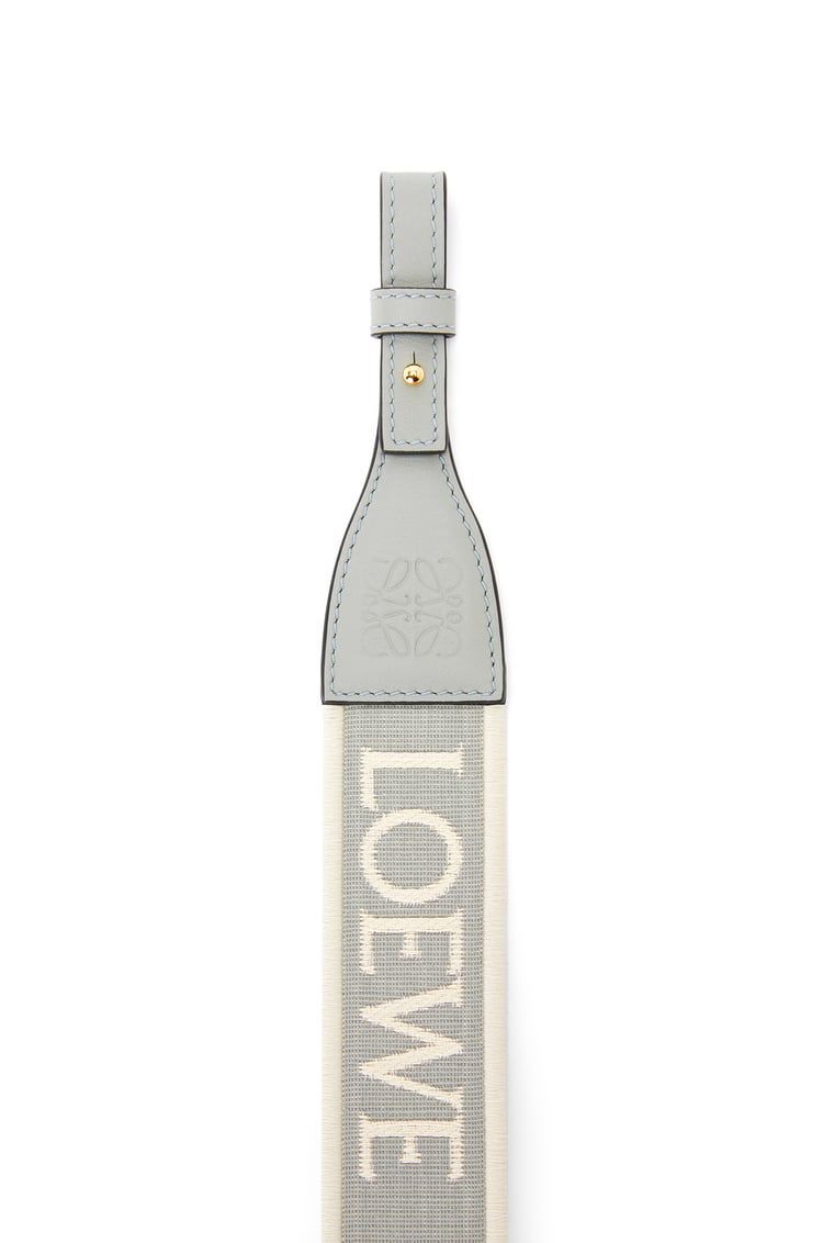 Anagram loop strap in jacquard and calfskin