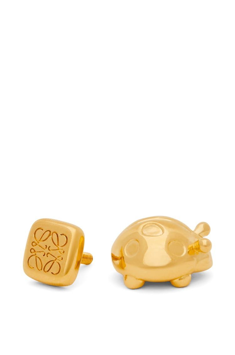 Ladybug pin in brass