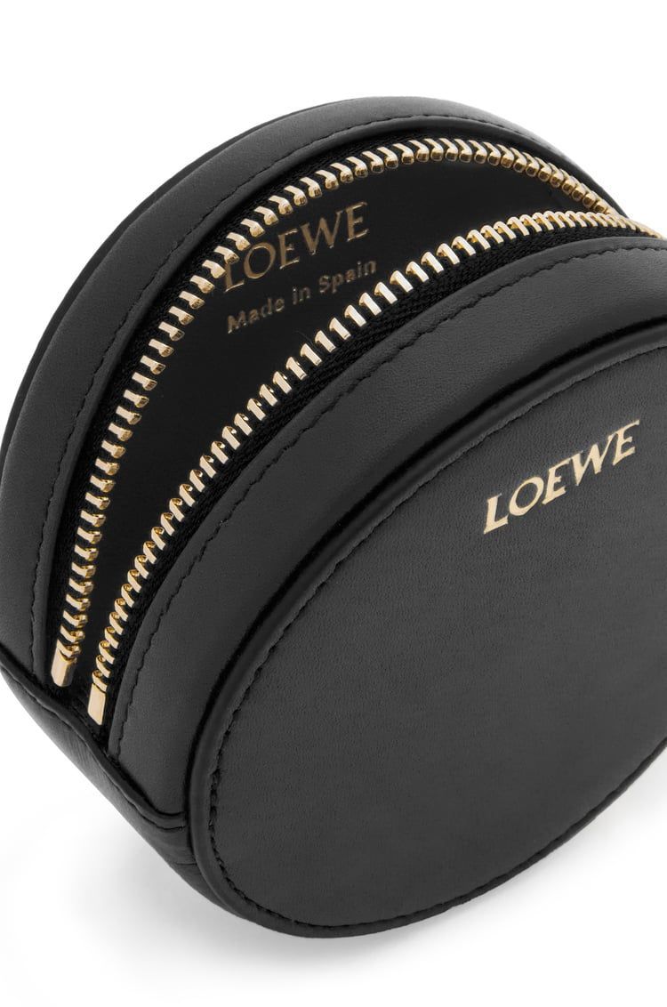 Pebble cookie key holder in shiny nappa calfskin