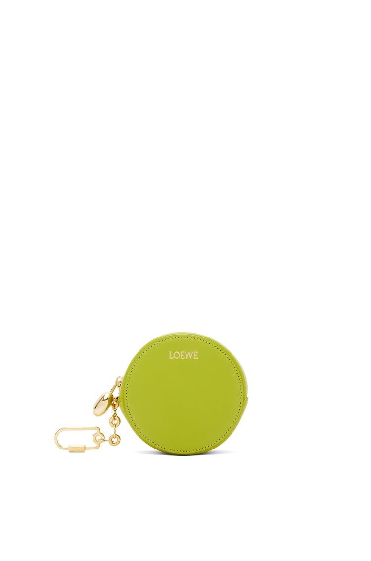 Pebble cookie key holder in shiny nappa calfskin